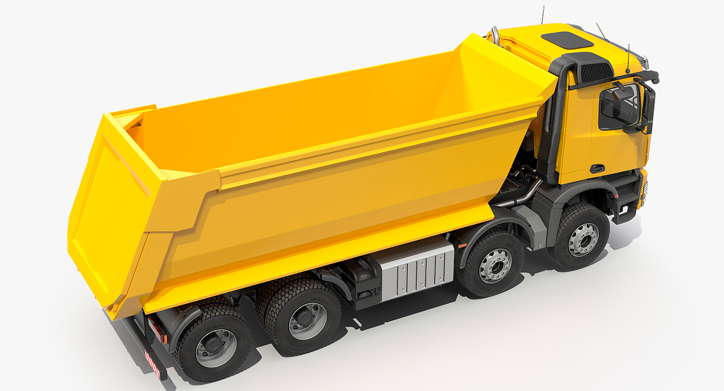 3D Mercedes Benz Arocs 8X8 Dump Truck Rigged