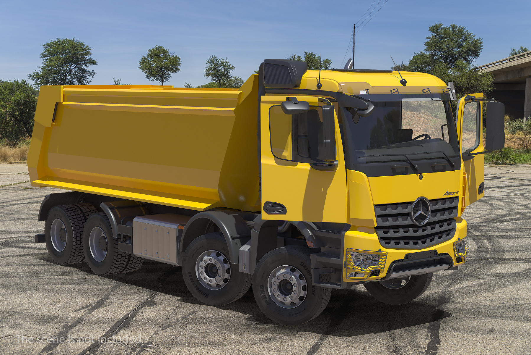3D Mercedes Benz Arocs 8X8 Dump Truck Rigged