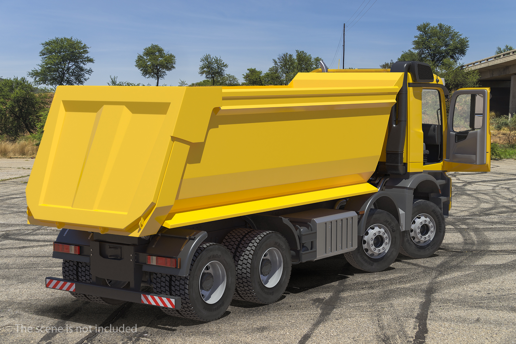 3D Mercedes Benz Arocs 8X8 Dump Truck Rigged