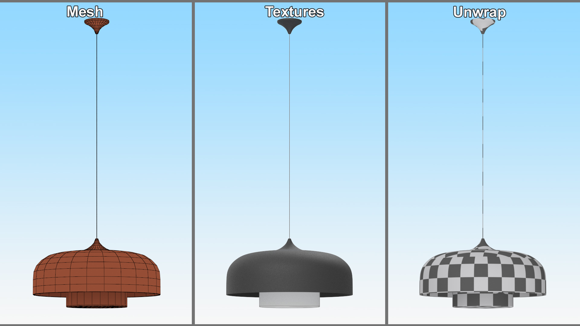 Modern Hanging Pendant Lamp 3D