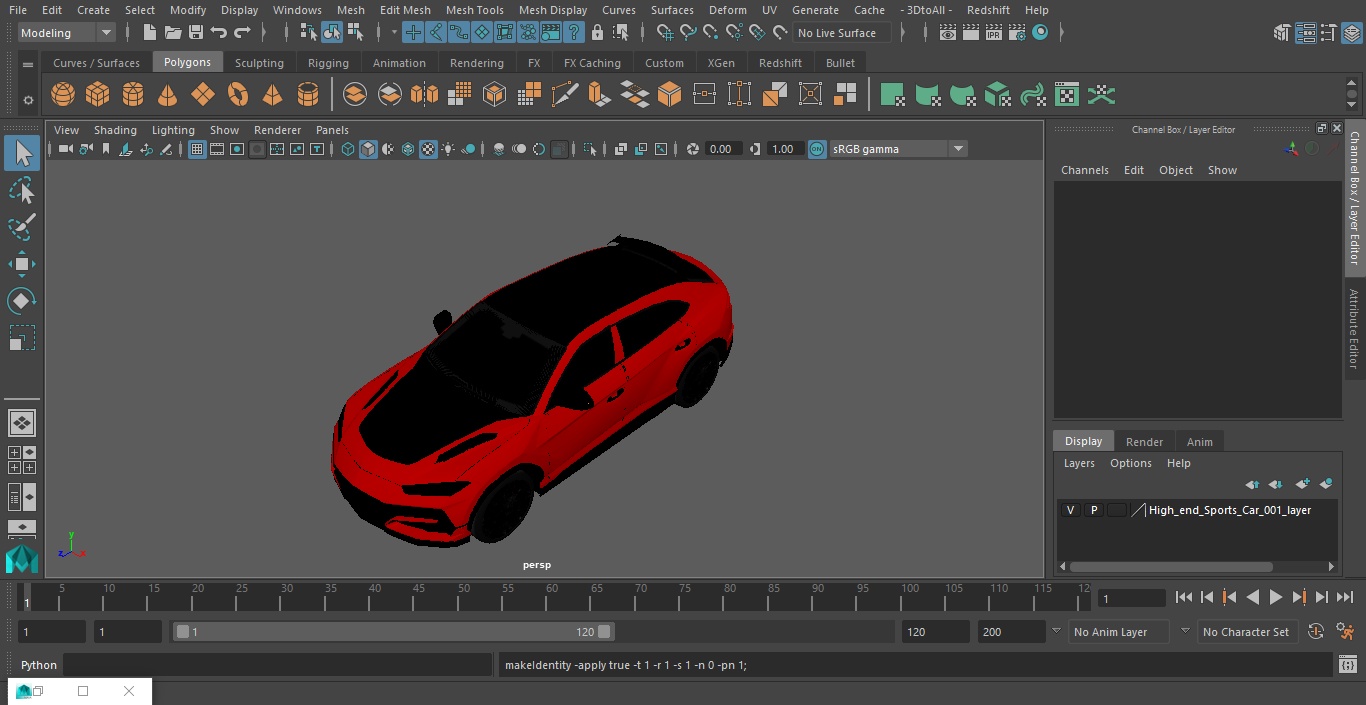 High-end Sports Car 3D model