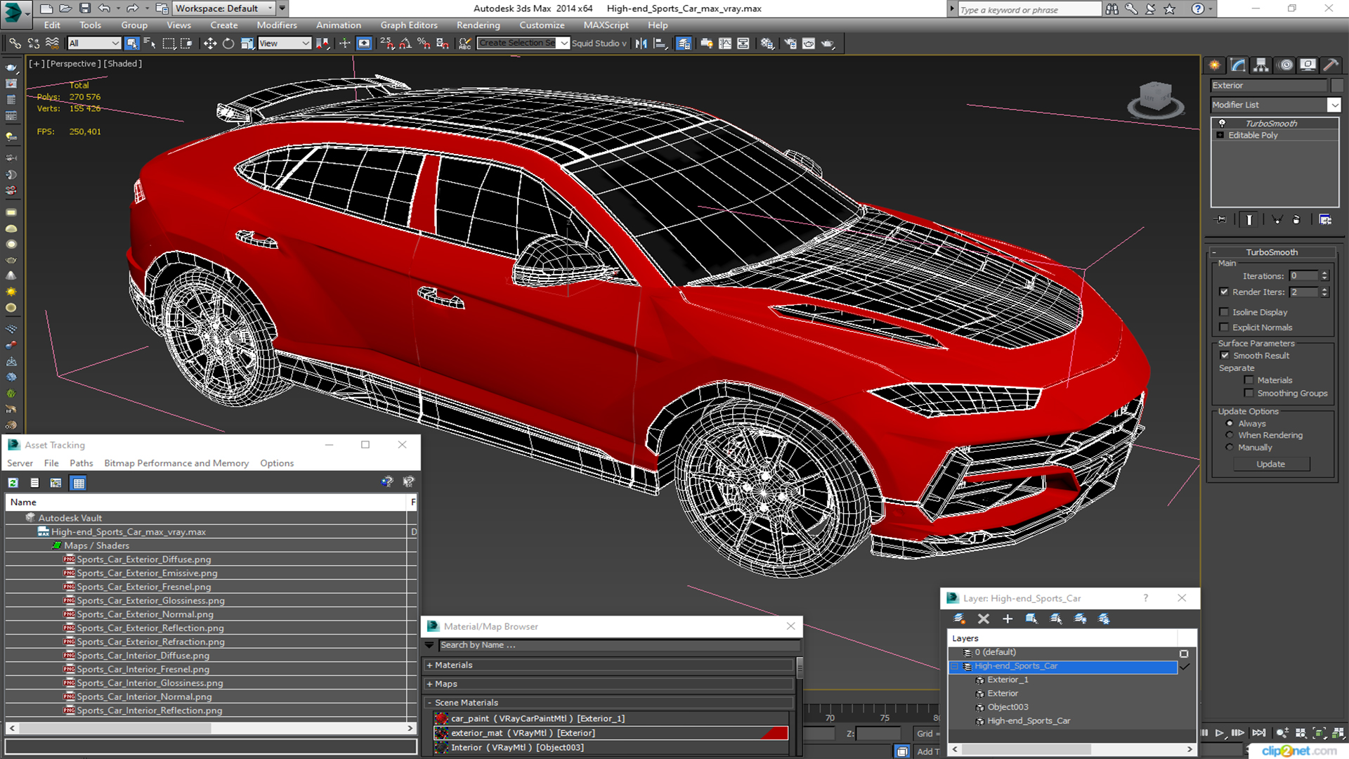 High-end Sports Car 3D model