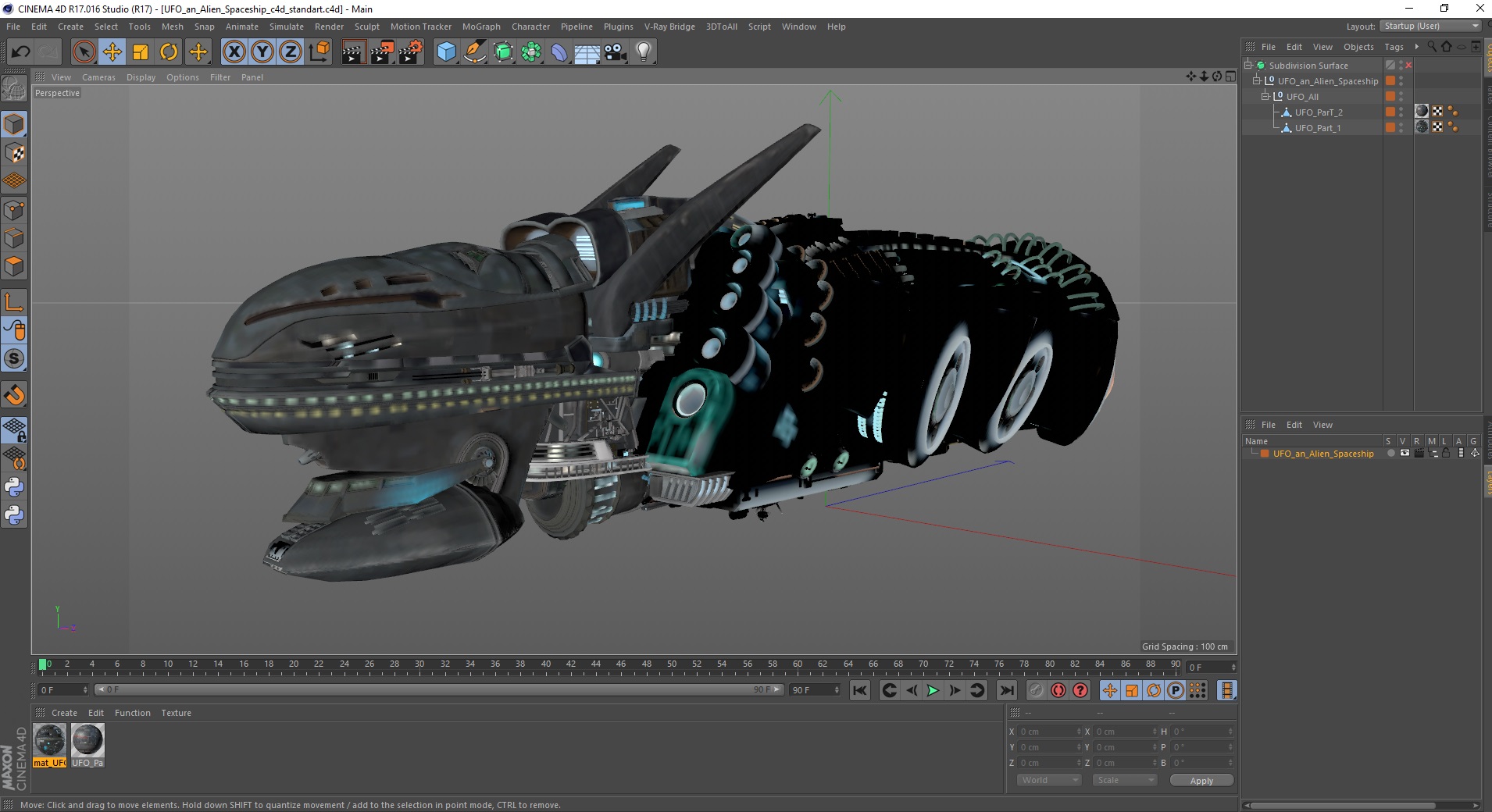 UFO an Alien Spaceship 3D