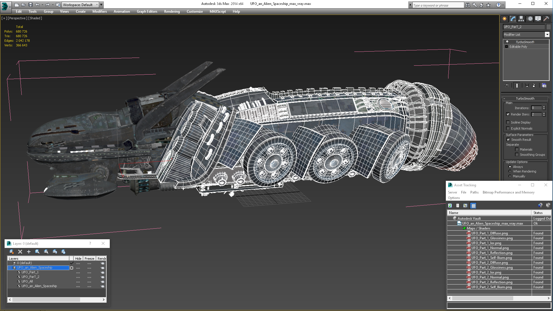 UFO an Alien Spaceship 3D