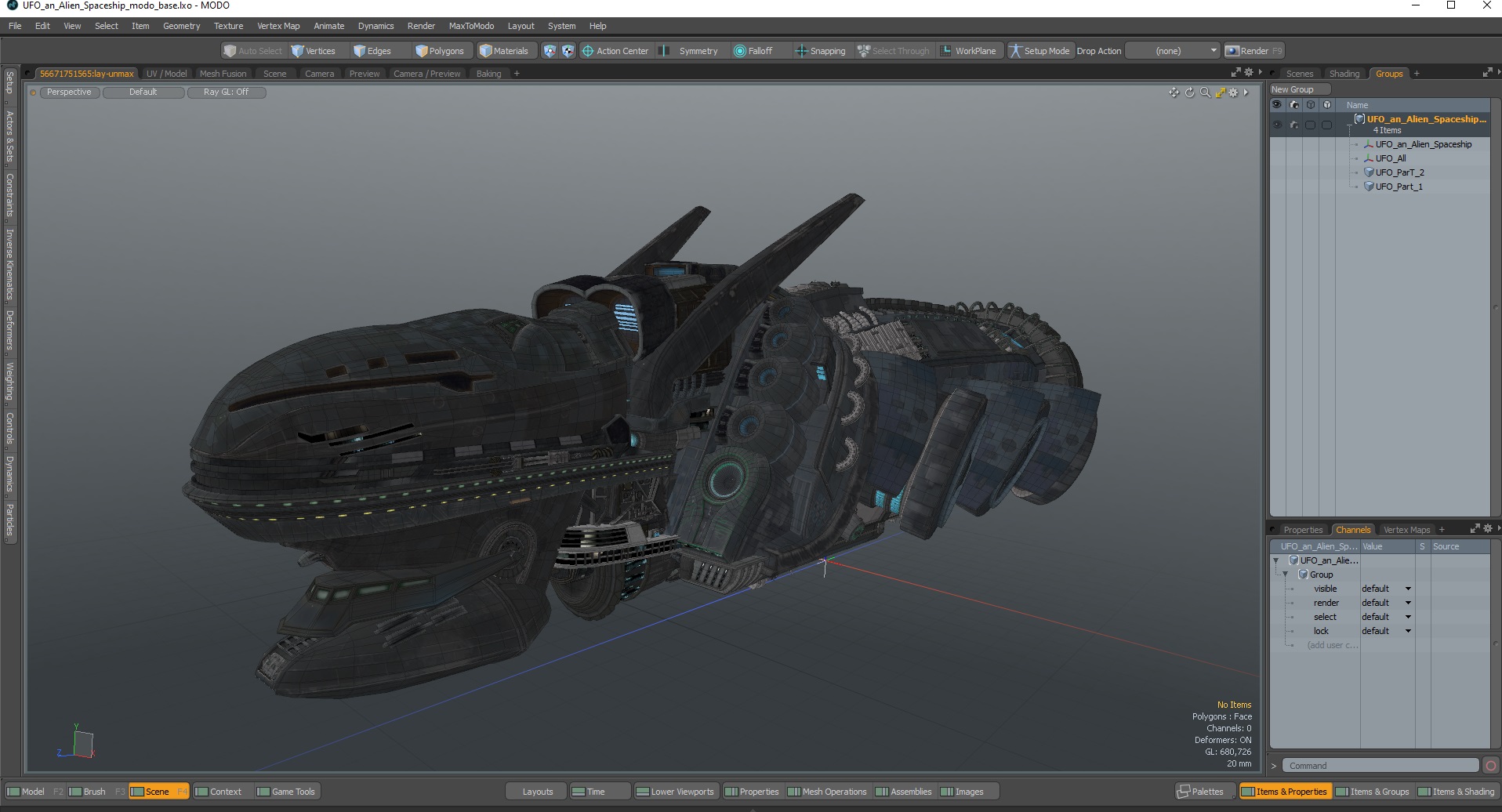 UFO an Alien Spaceship 3D