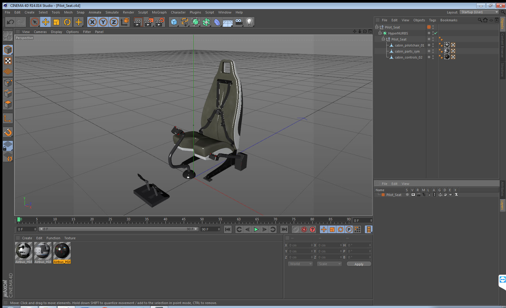 3D model Pilot Seat