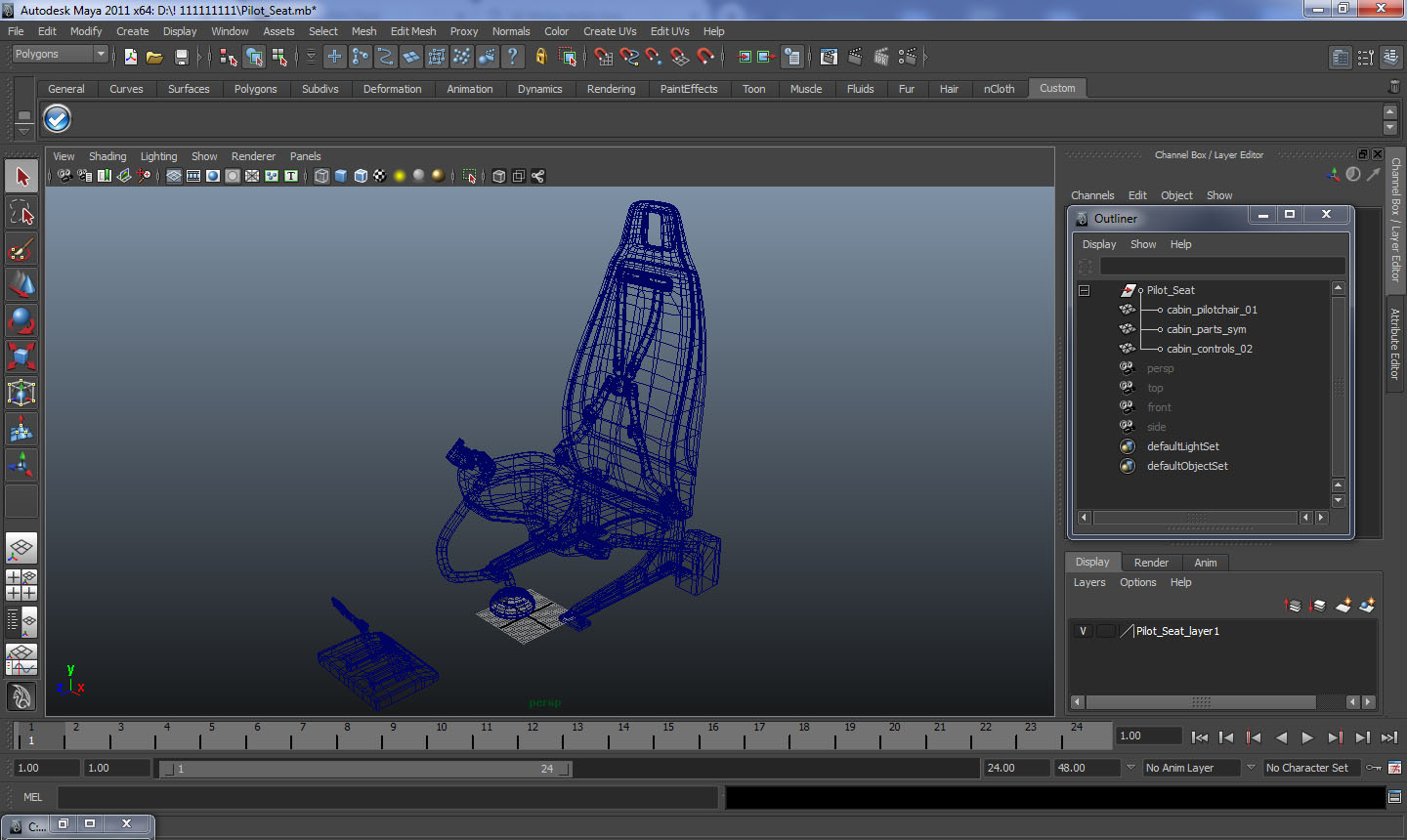 3D model Pilot Seat