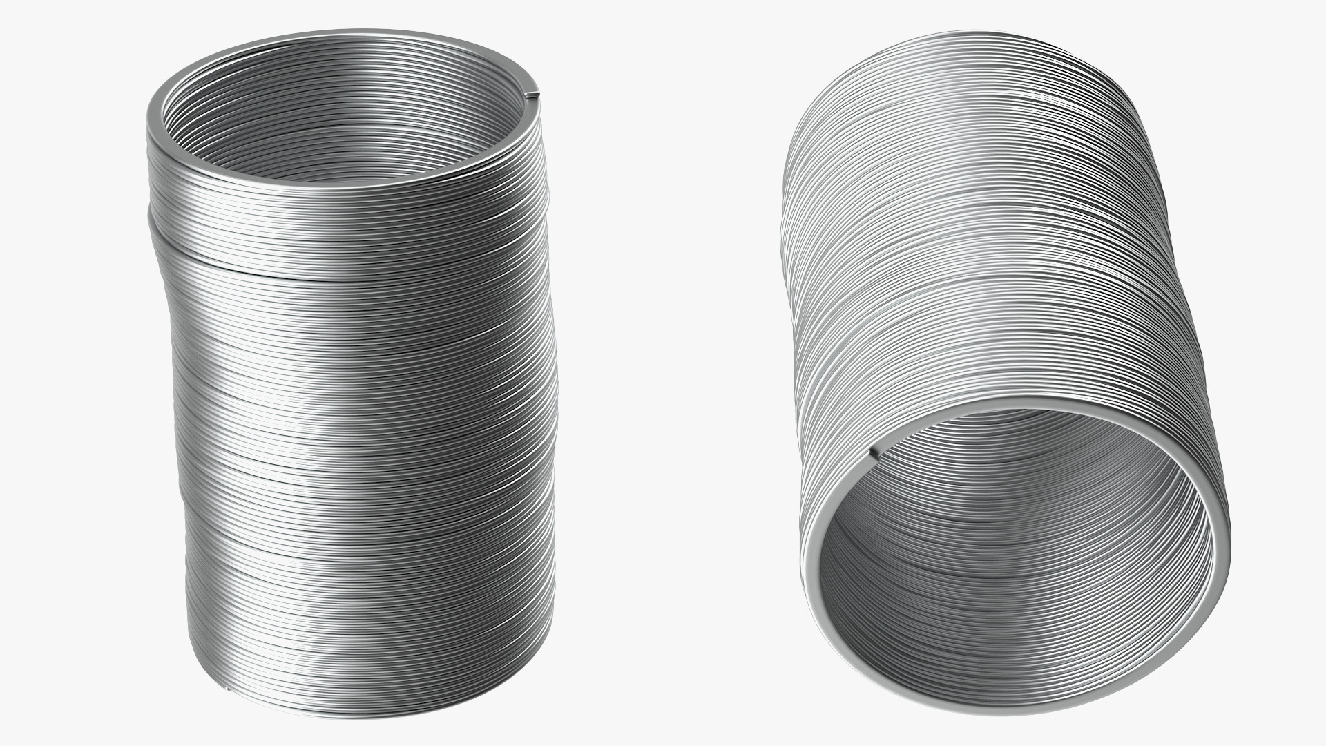 3D Metal Slinky Toy Spring model