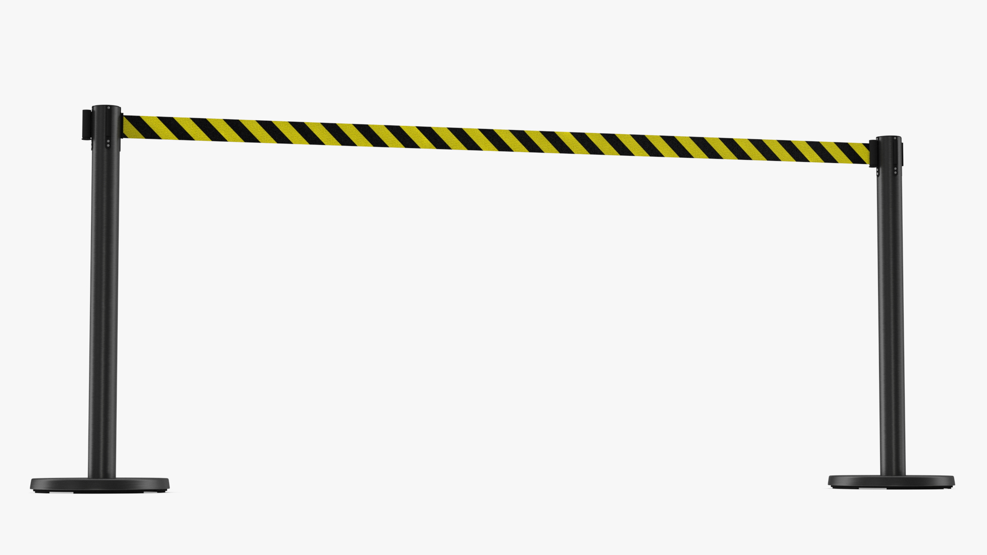 3D model Stanchion Barriers with Yellow Belt