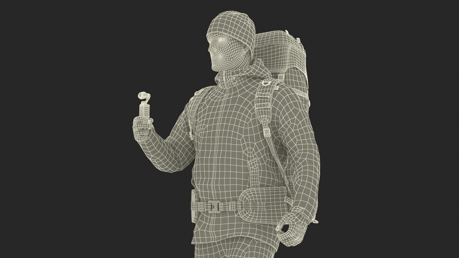 Traveler with Pocket Gimbal Camera 3D model