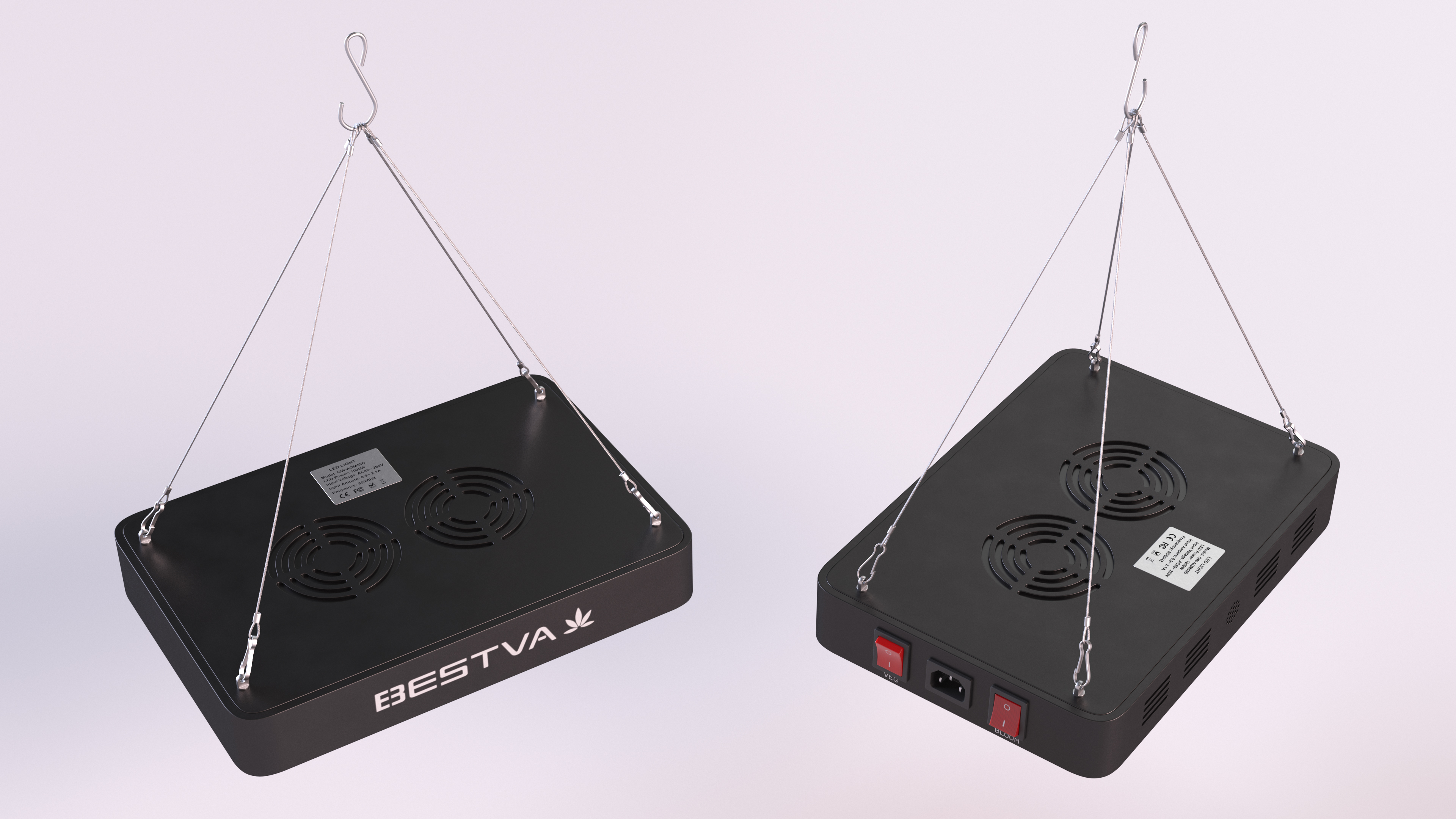 3D Hydroponic Grow Lamp Bestva 1000W model