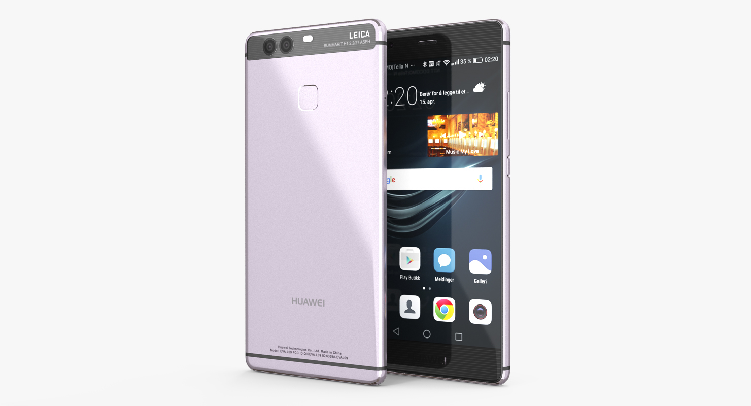 3D Huawei P9 Violet