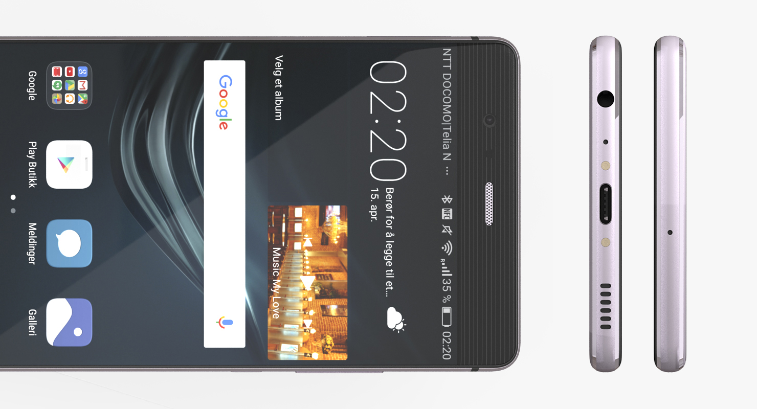 3D Huawei P9 Violet