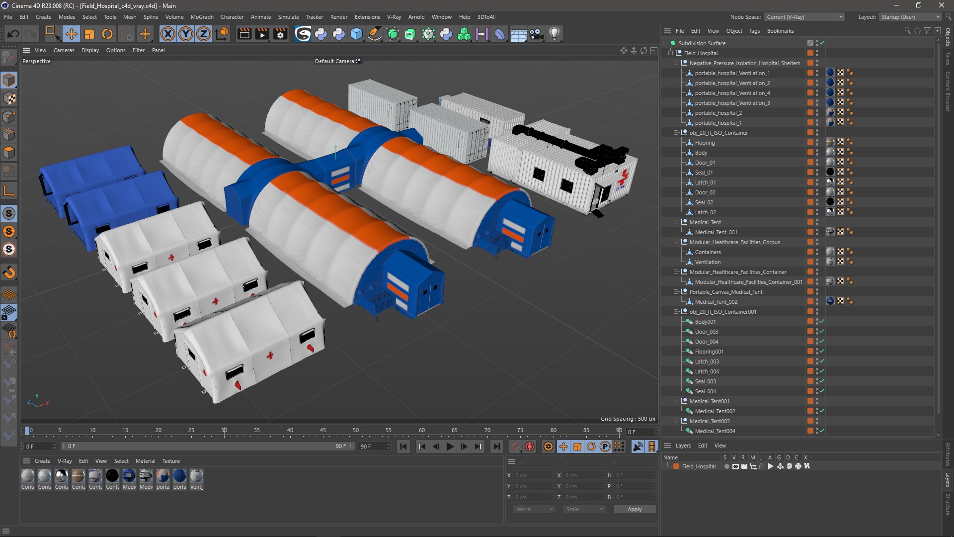 Field Hospital 3D model