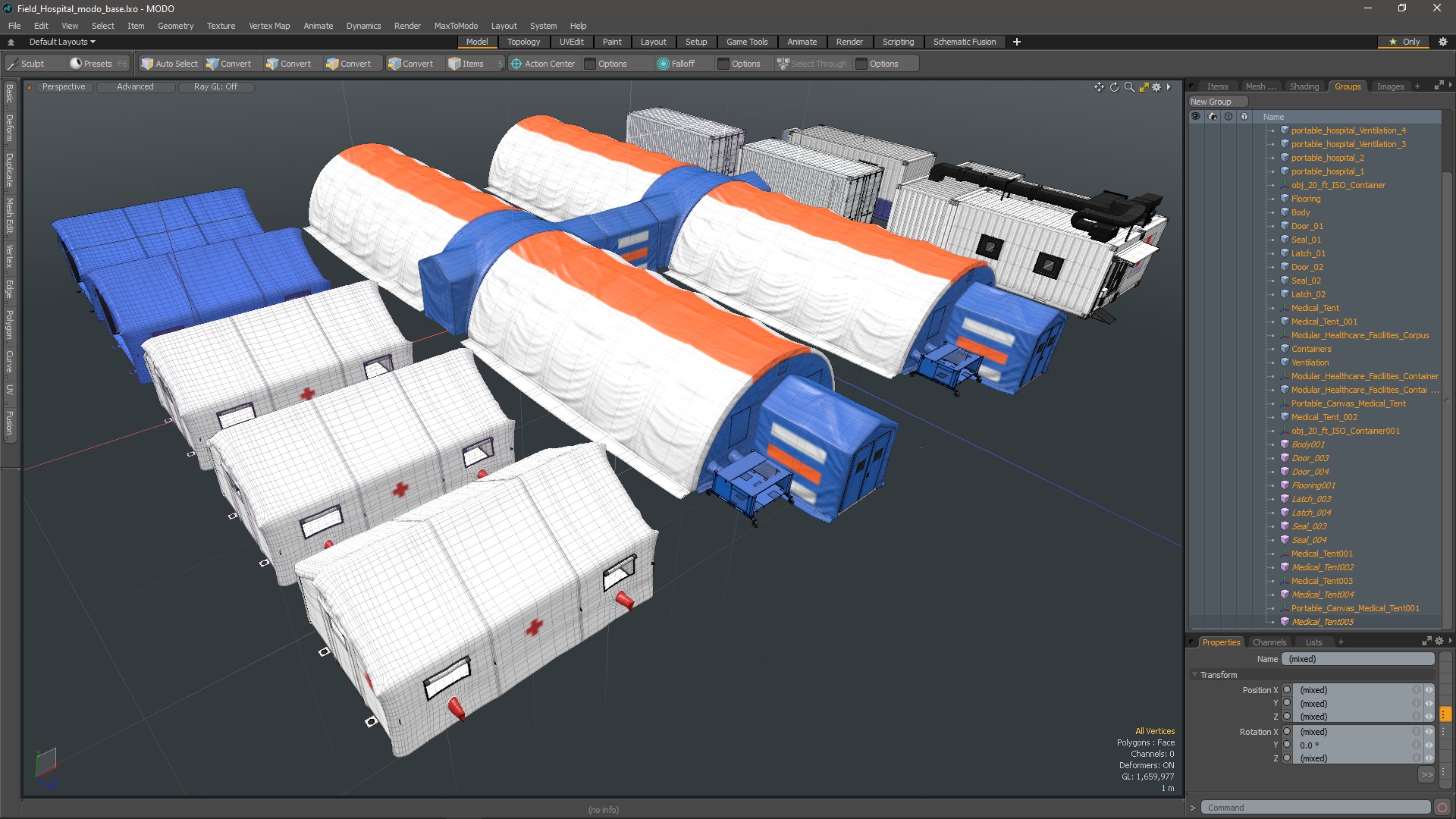 Field Hospital 3D model