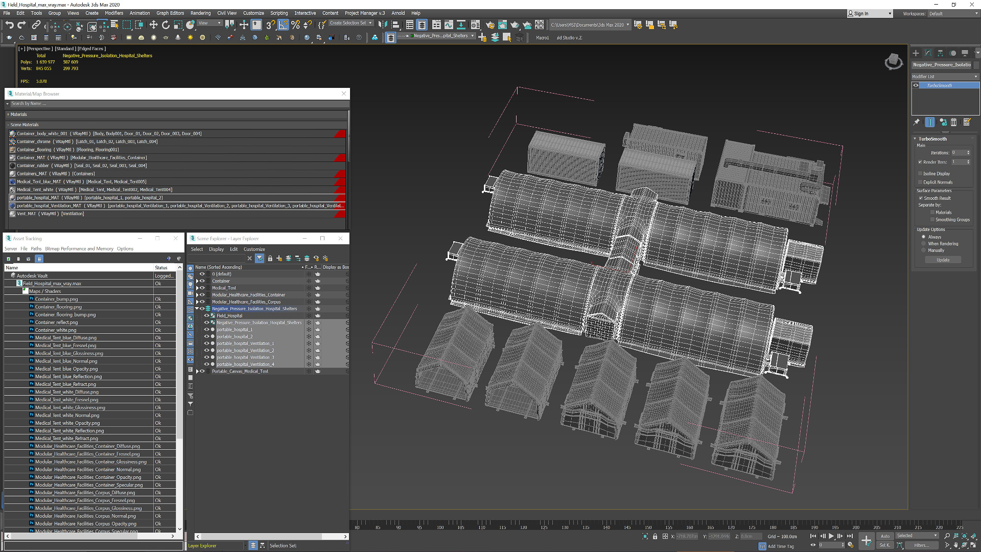 Field Hospital 3D model
