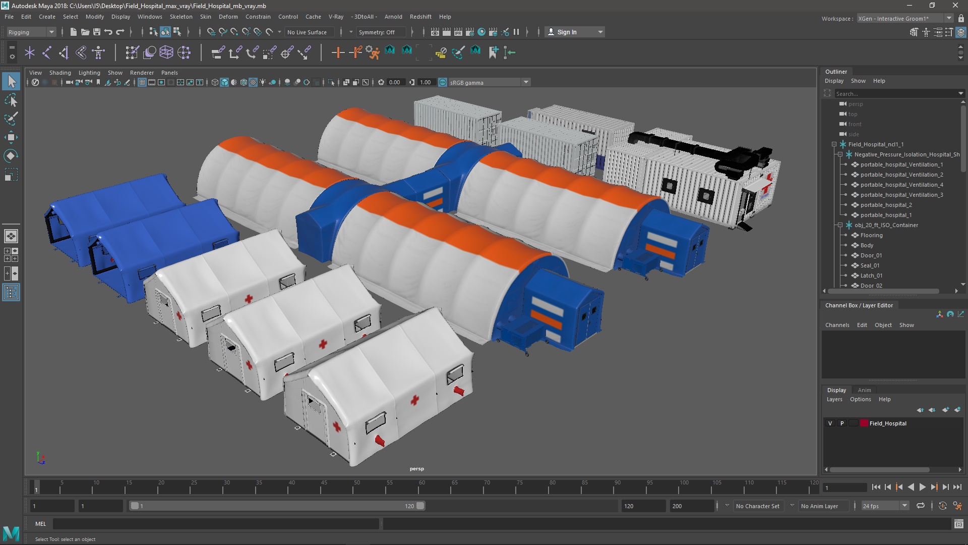 Field Hospital 3D model