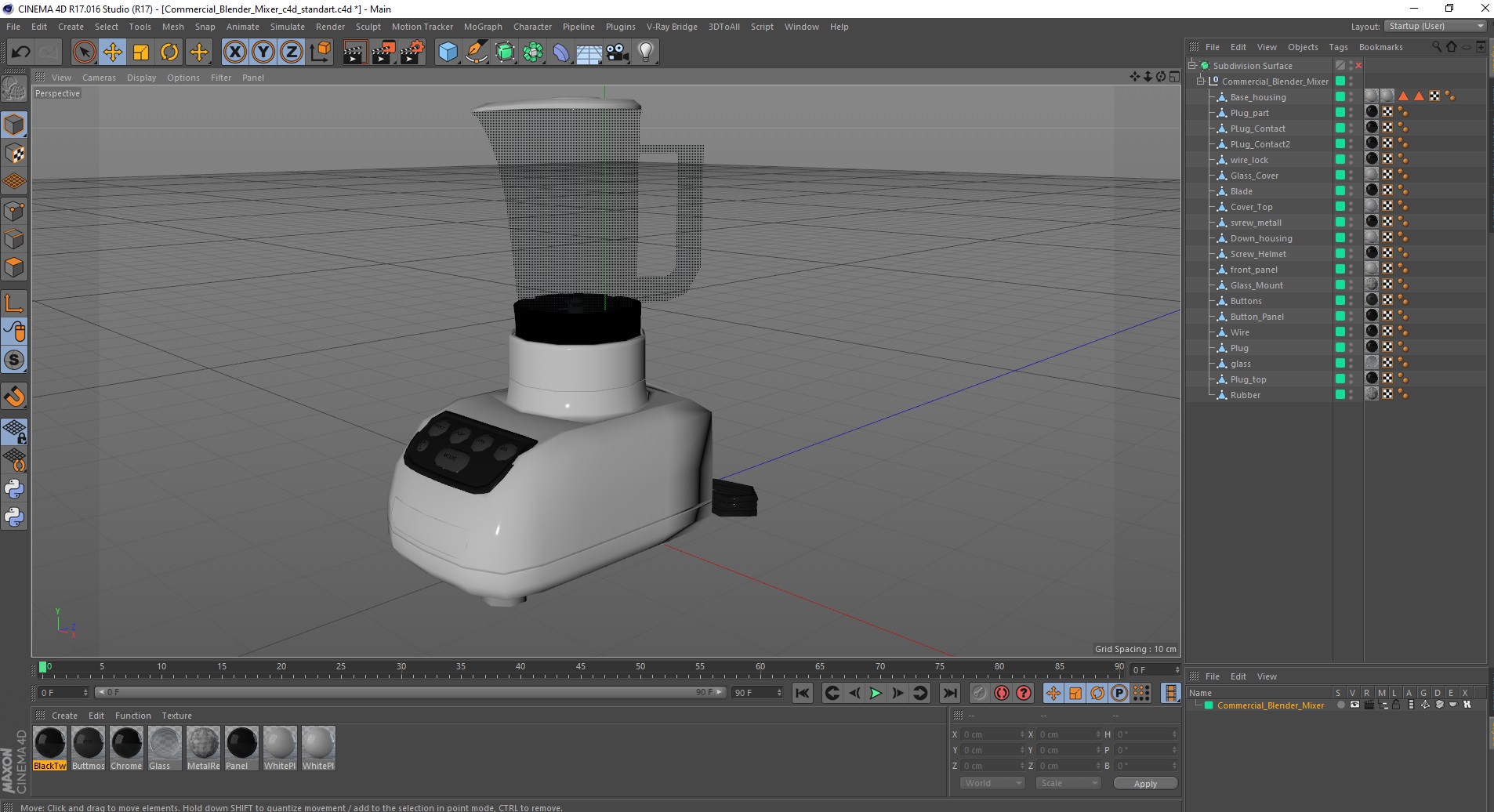 Commercial Blender Mixer 3D model