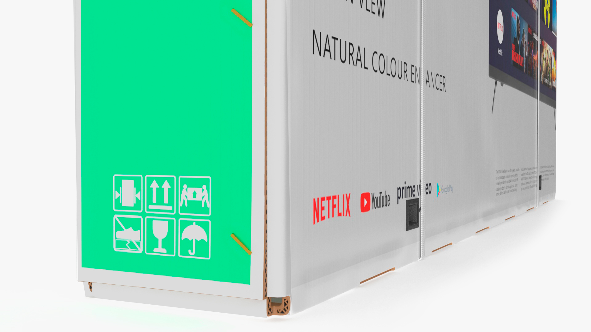 3D 55 Inch TV Cardboard Shipping Box model
