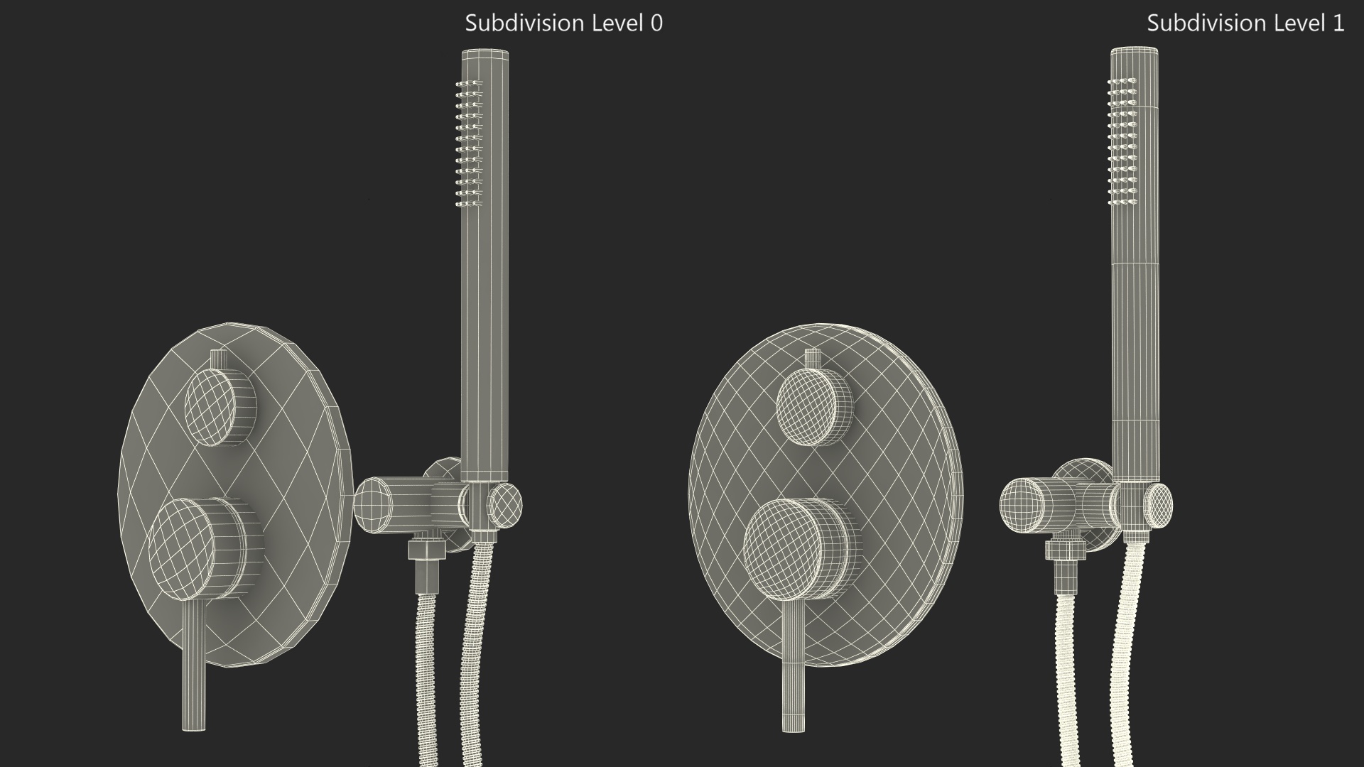 Shower System with Rainfall Head and Handheld Combo Black 3D