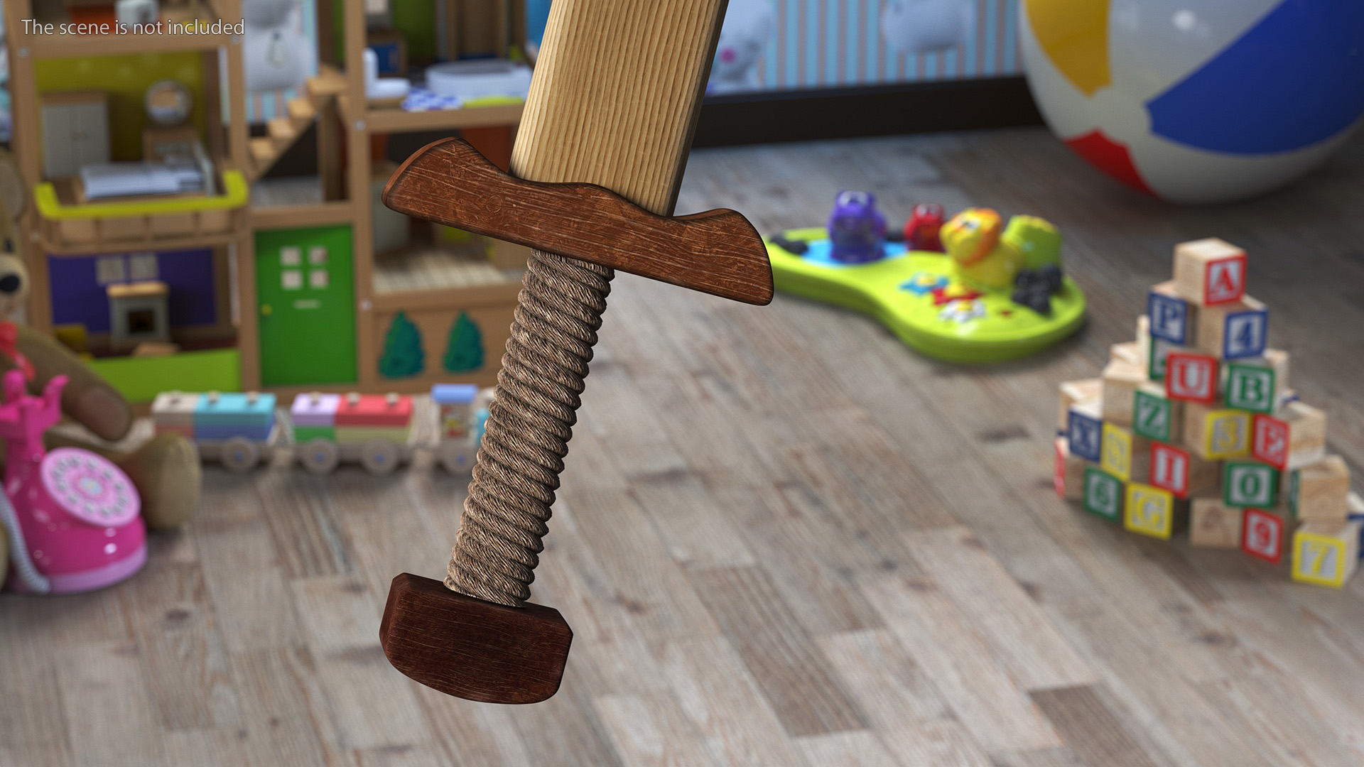 3D Wooden Practice Sword