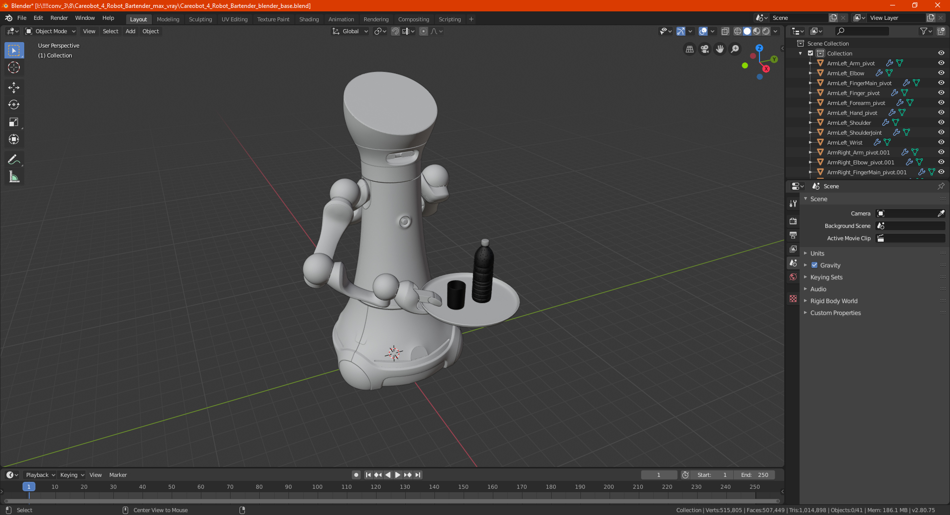 3D Careobot 4 Robot Bartender