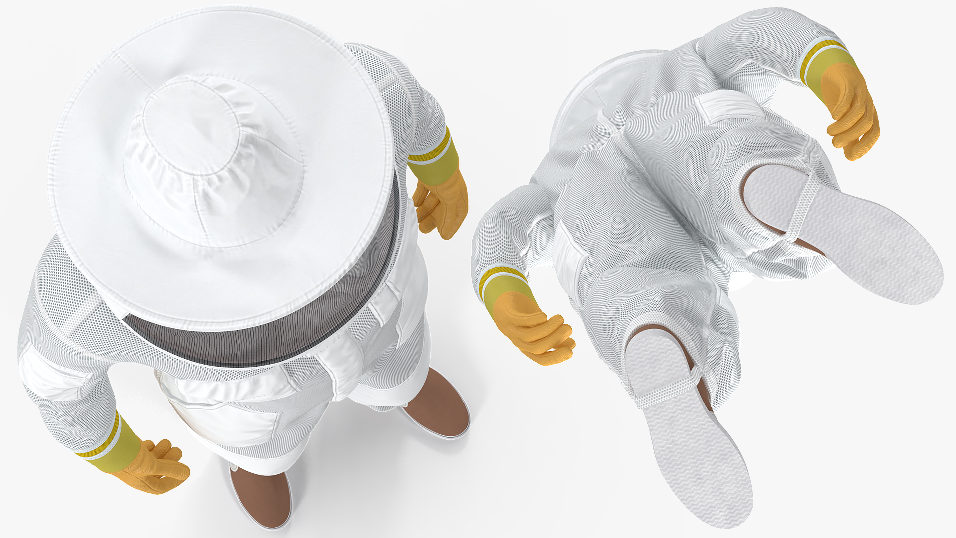 Male Beekeeper wearing Full Suit 3D