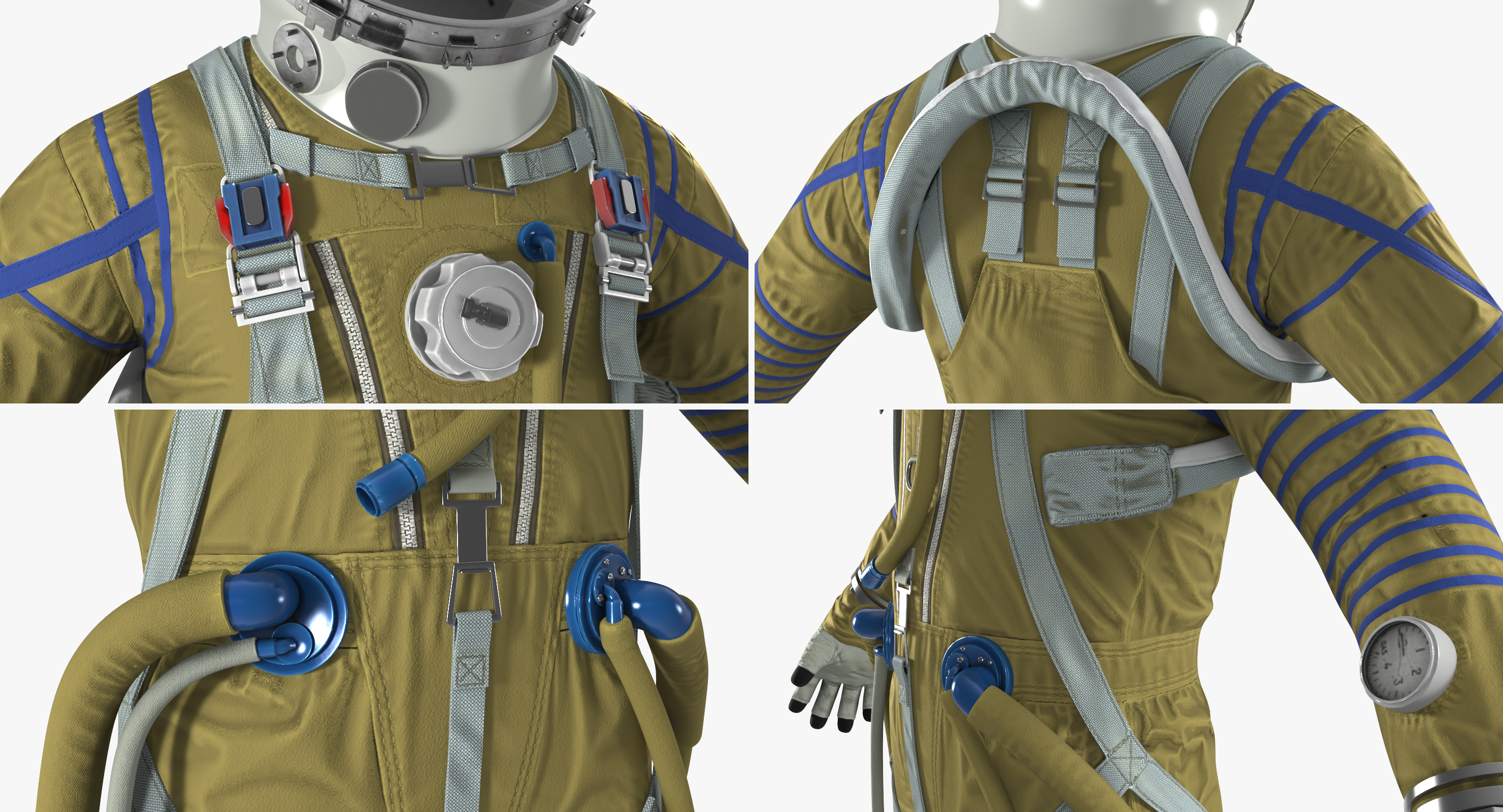 Space Suit Strizh with SK 1 Helmet 3D model