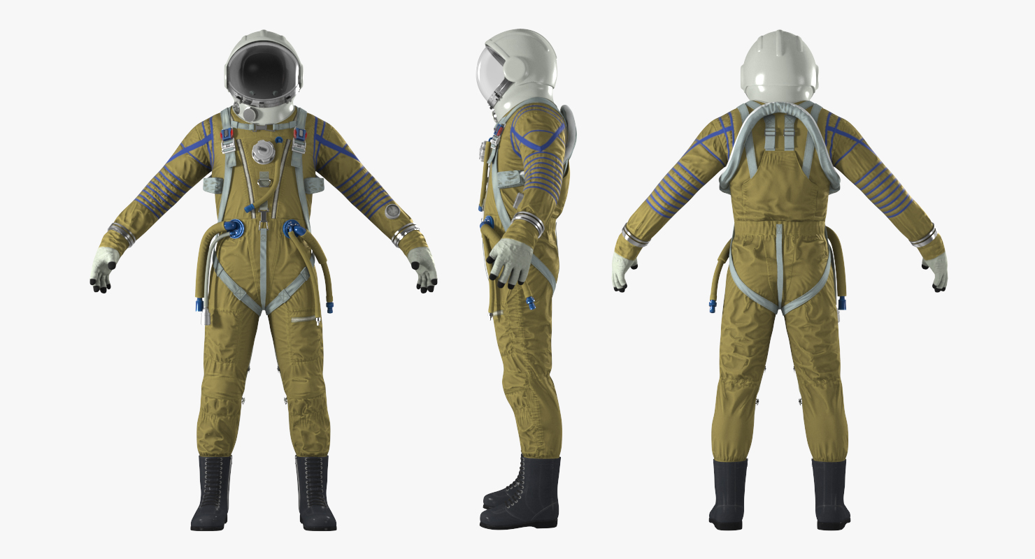 Space Suit Strizh with SK 1 Helmet 3D model