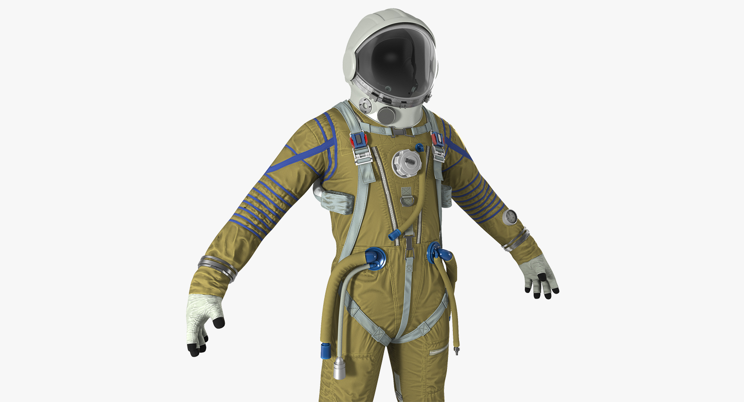 Space Suit Strizh with SK 1 Helmet 3D model