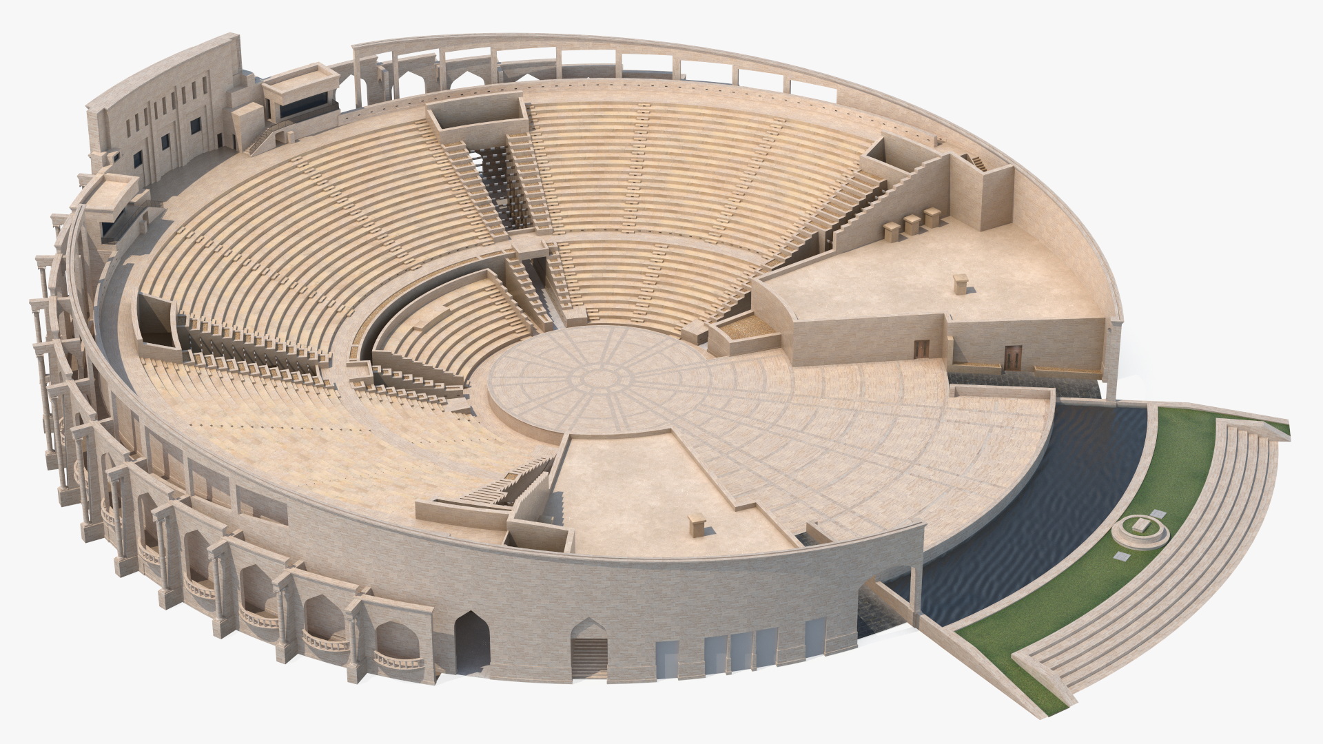 Katara Amphitheater Structure 3D model