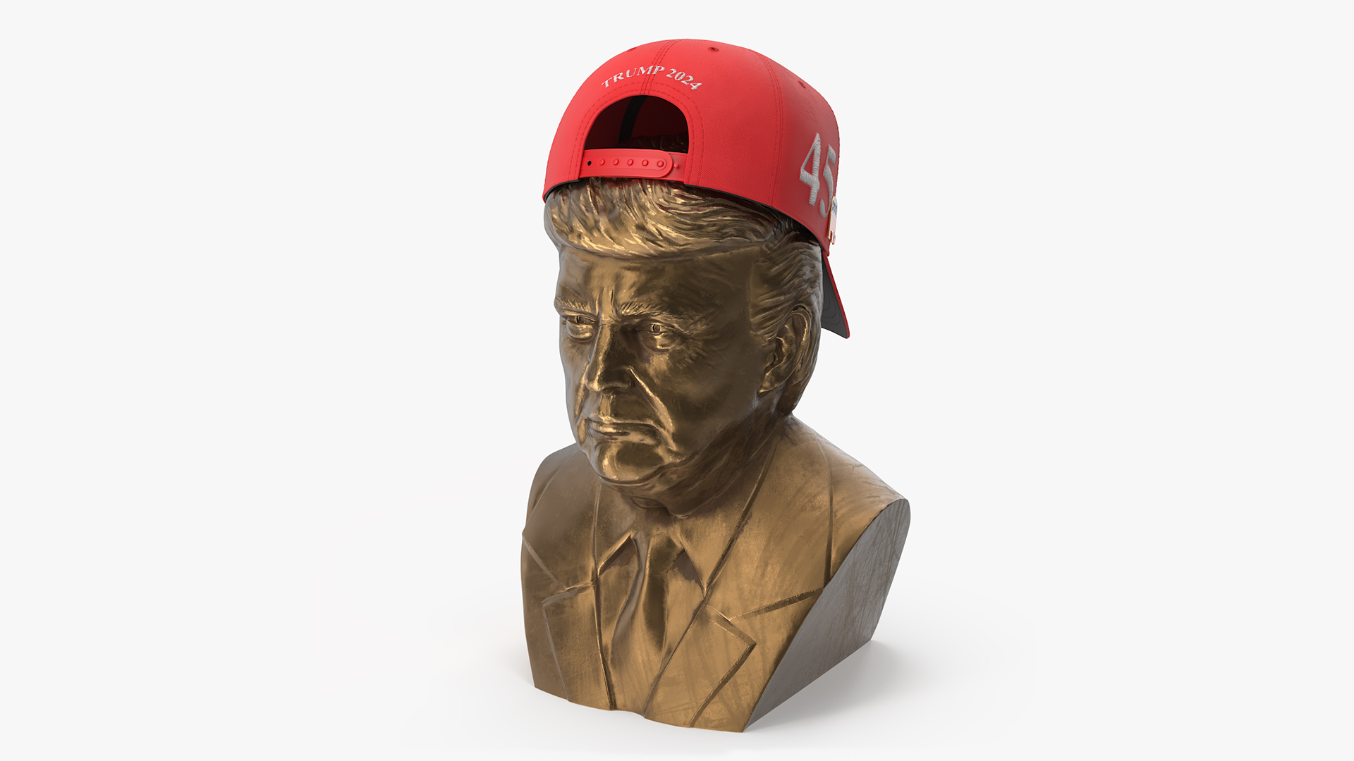 Bust of Trump with MAGA Cap 3D