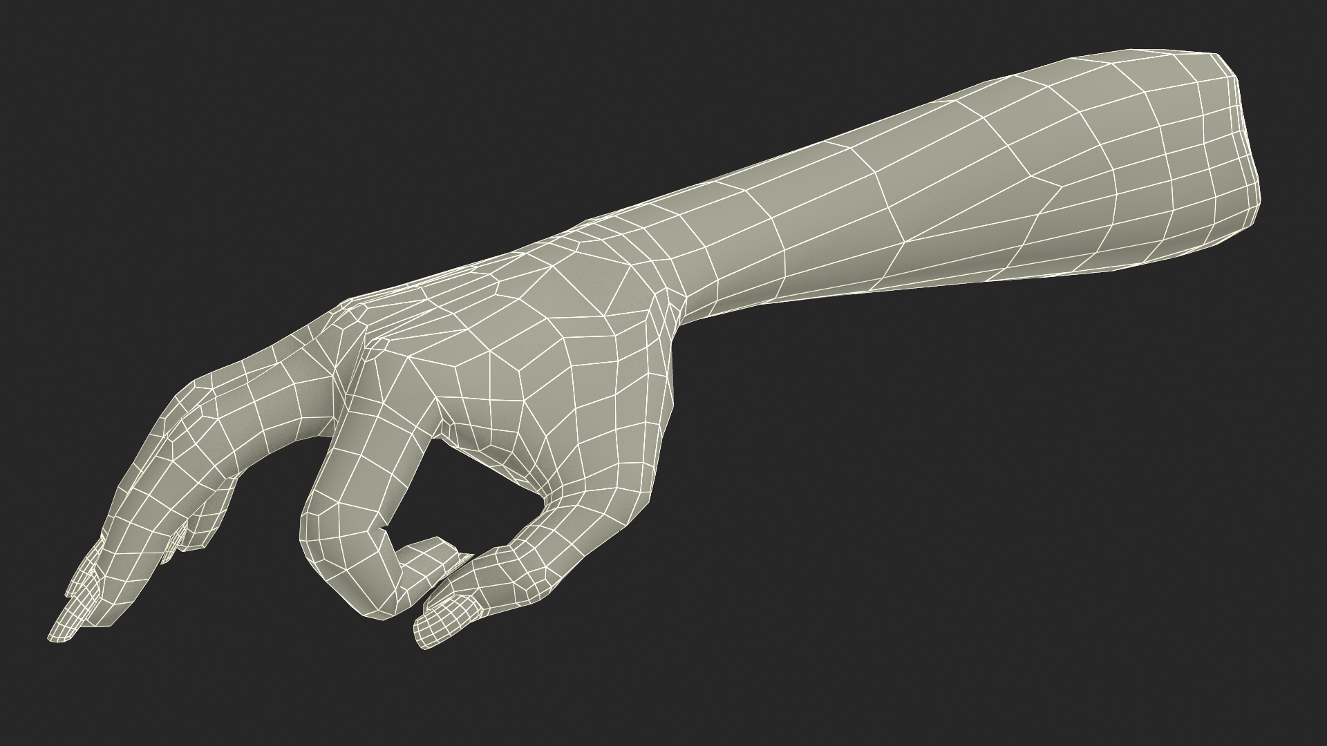 3D Dark Skinned Woman Hand OK Pose