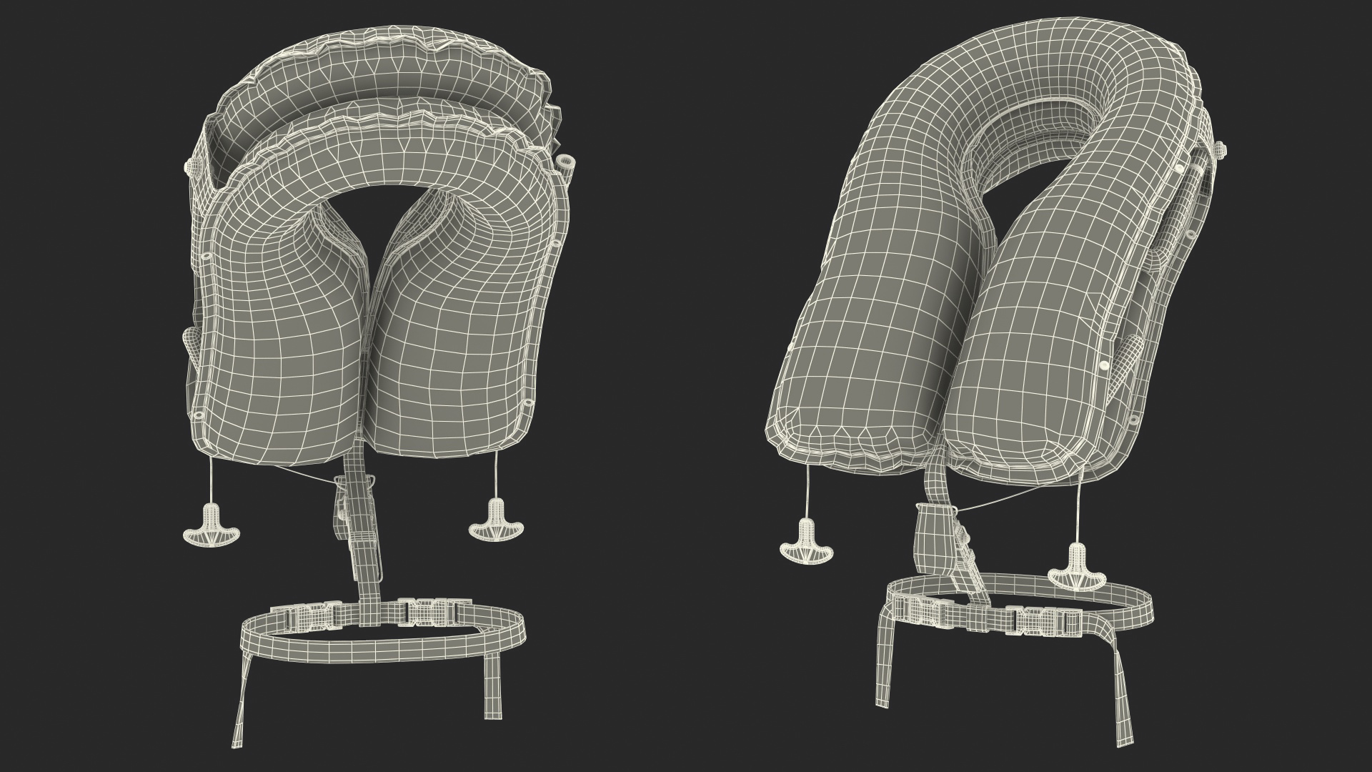 3D Inflated Airline Life Vest