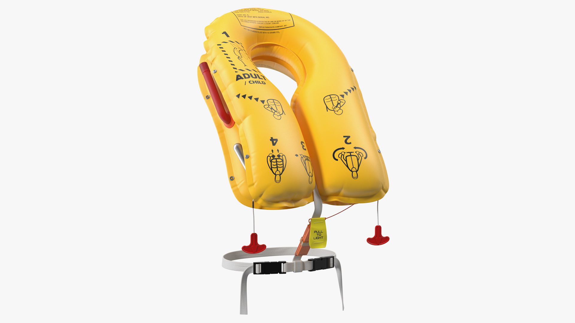 3D Inflated Airline Life Vest