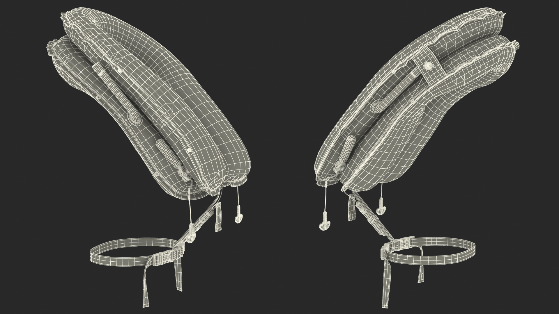 3D Inflated Airline Life Vest