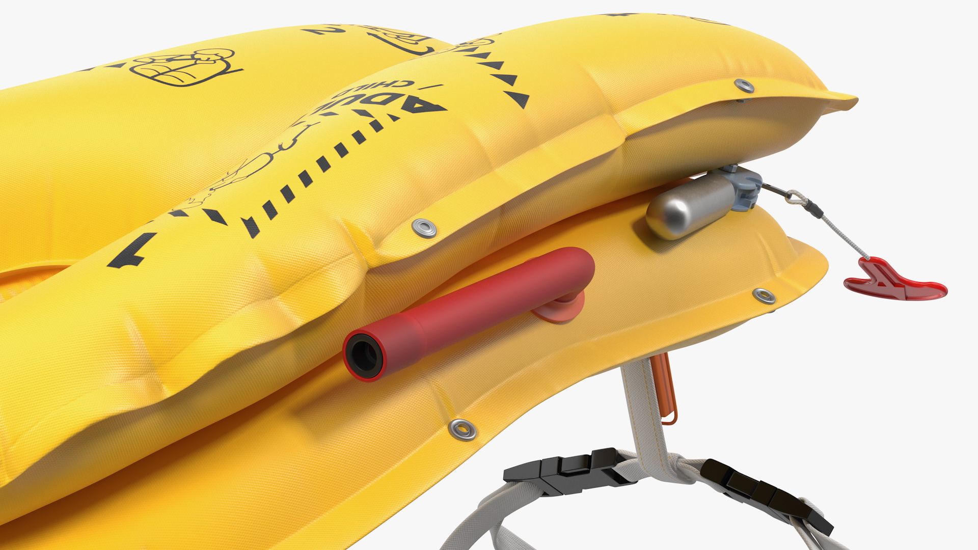3D Inflated Airline Life Vest