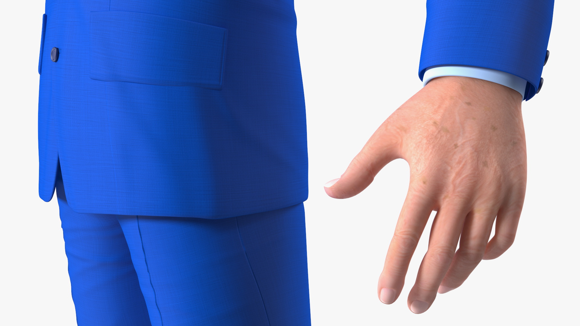 3D Cartoon Joe Biden Pointing Finger Pose model