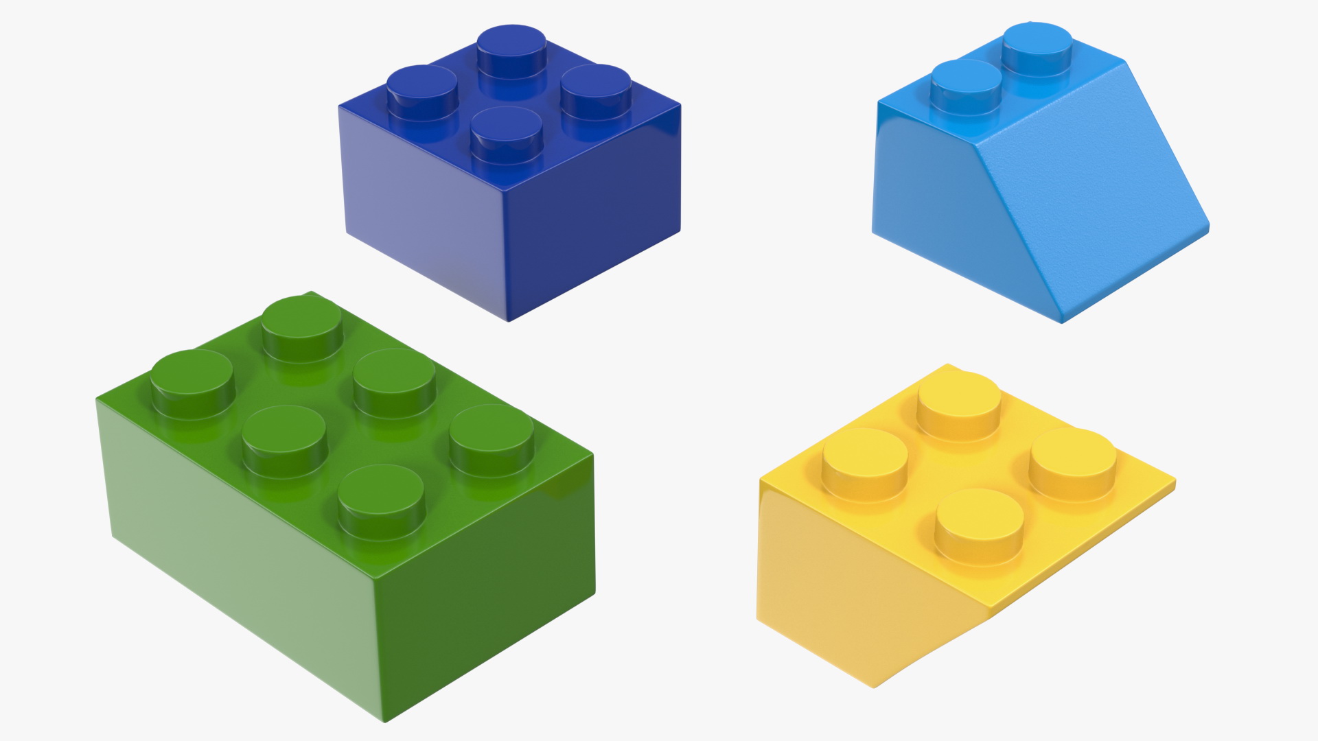 3D Toy Building Blocks Generic Set