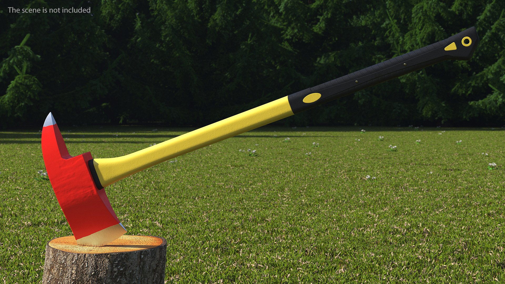 3D model Fireman Axe with Plastic Handle New