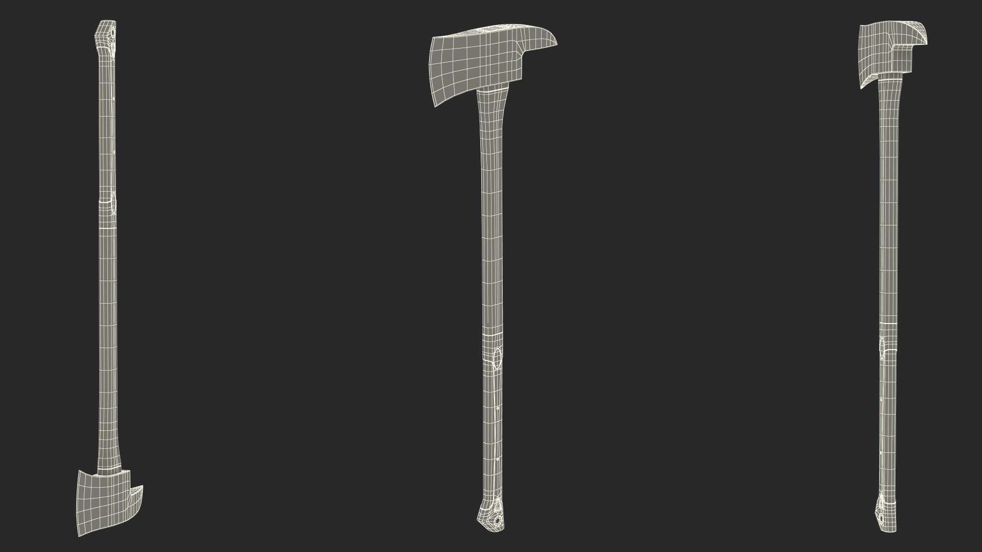 3D model Fireman Axe with Plastic Handle New