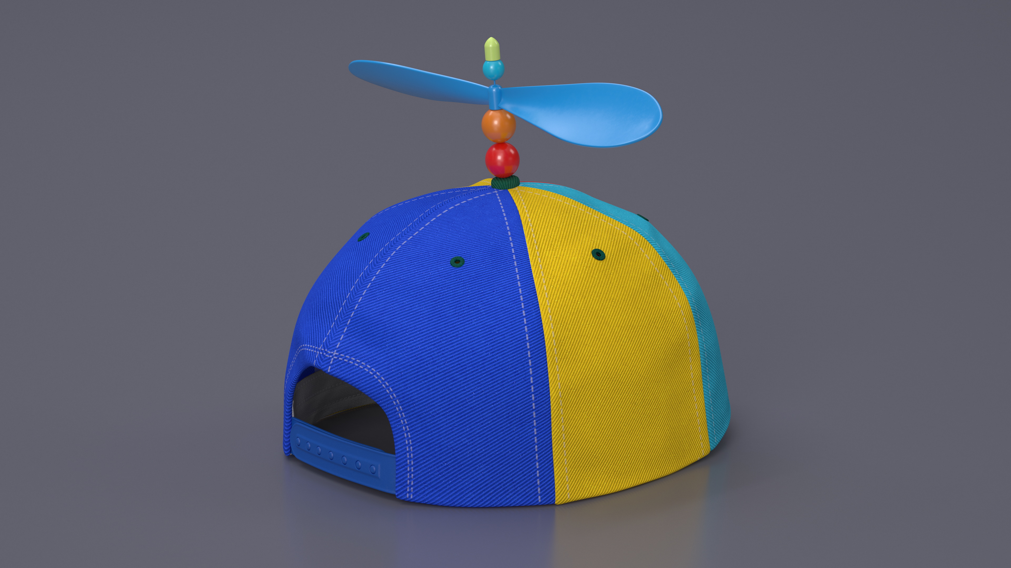 Child Multi Colored Propeller Hat Brimless 3D