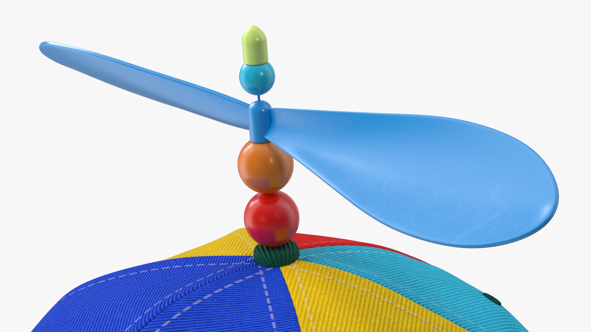 Child Multi Colored Propeller Hat Brimless 3D