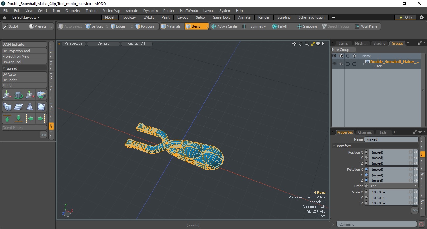 3D Double Snowball Maker Clip Tool
