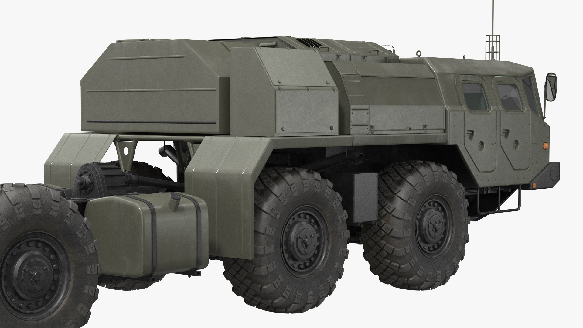 3D Maz 7910 8x8 Truck Green Rigged