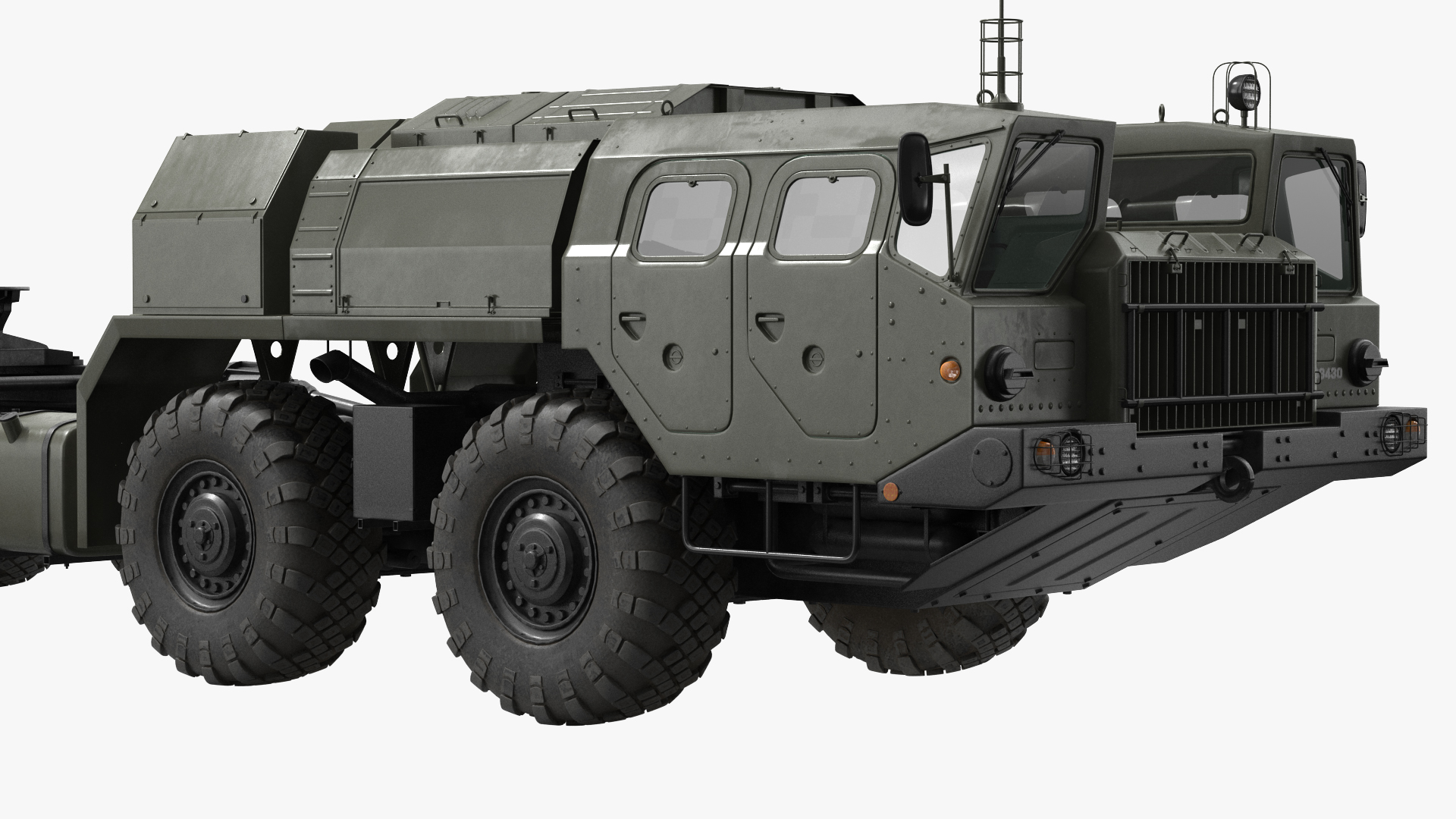 3D Maz 7910 8x8 Truck Green Rigged
