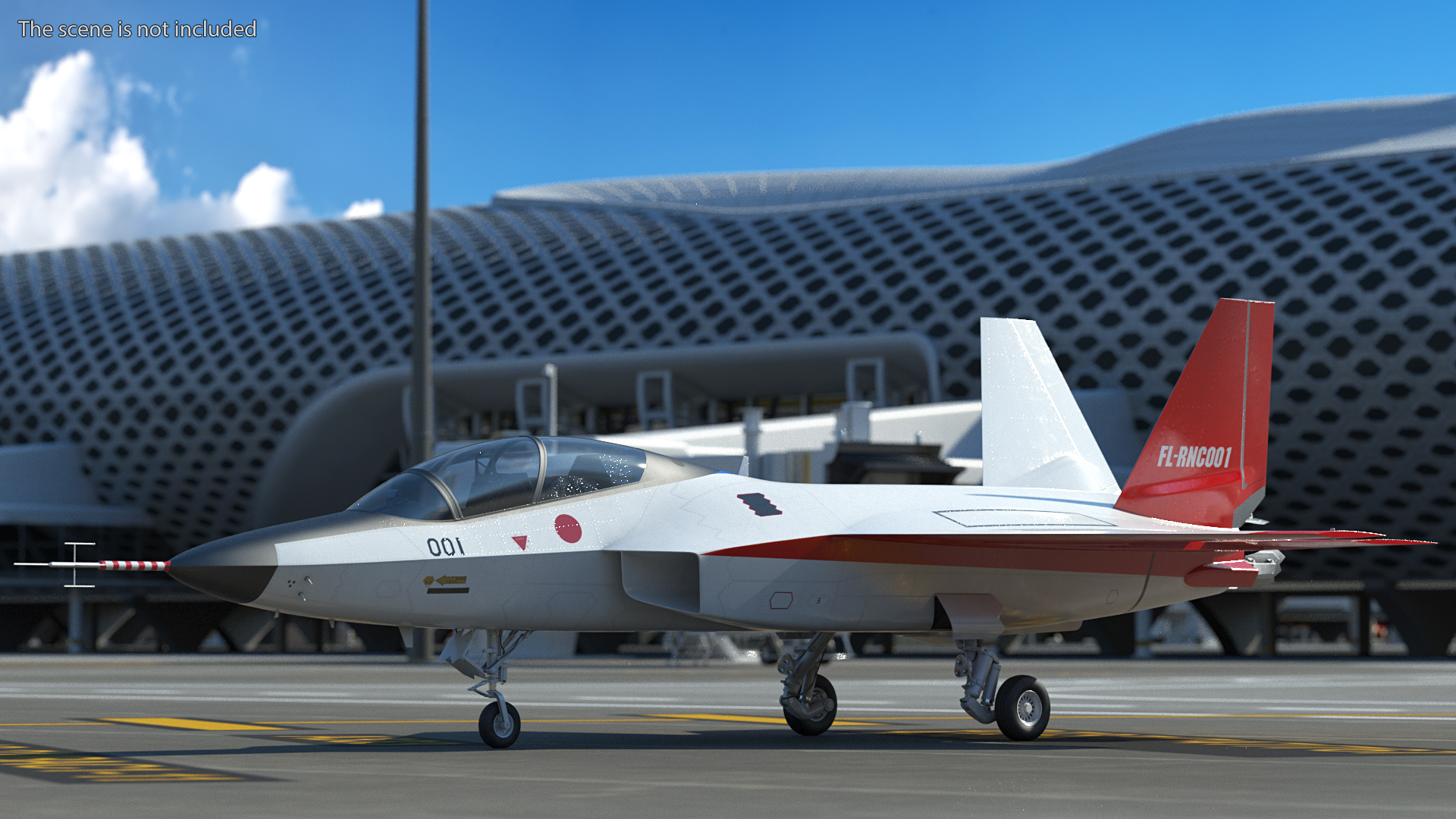 Mitsubishi X2 Shinshin Stealth Fighter Aircraft Rigged 3D model
