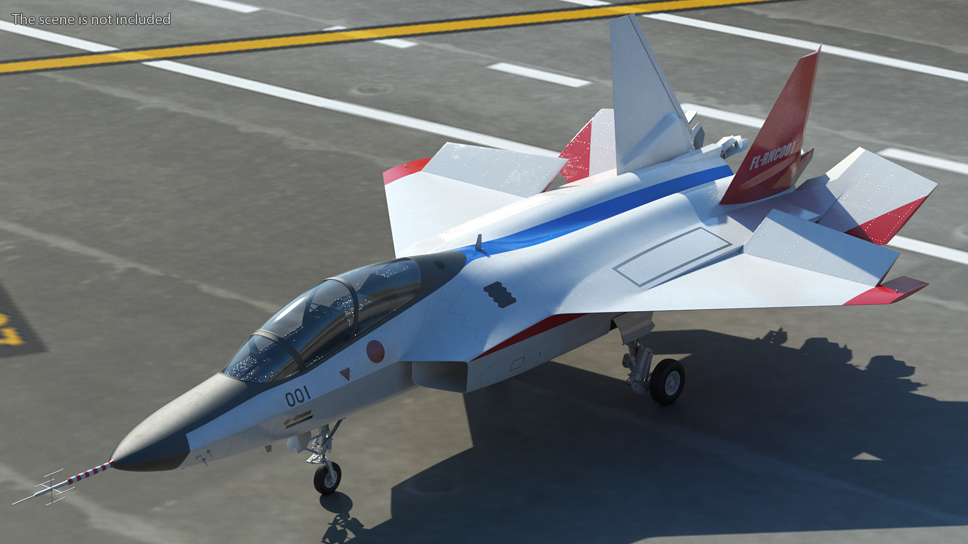 Mitsubishi X2 Shinshin Stealth Fighter Aircraft Rigged 3D model