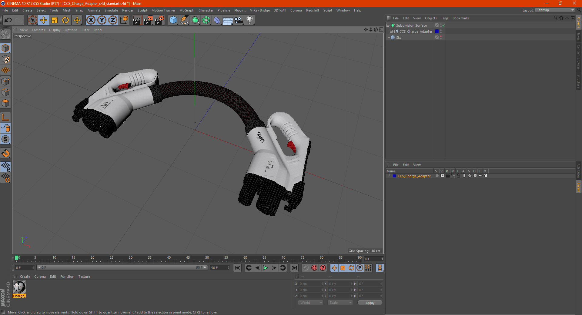 3D CCS Charge Adapter model