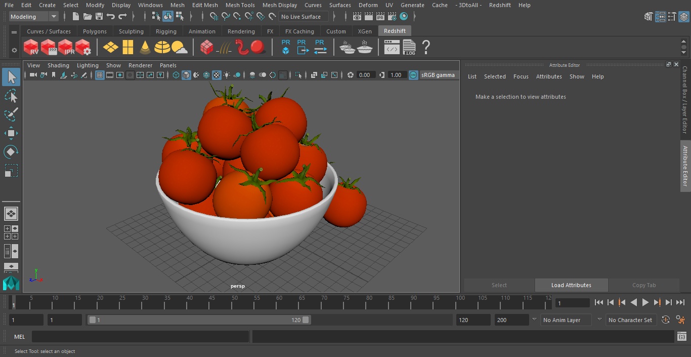Cherry Tomatoes in Glass Bowl 3D model